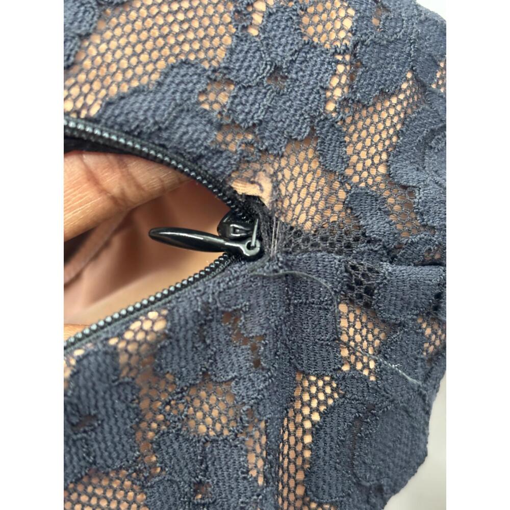 For Love & Lemons Women's Sz S Black Lace Violetta Tie-up Slip Mini Dress( 1945) - Picture 9 of 9
